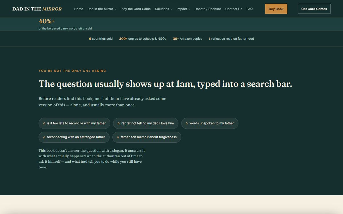 Dad in the Mirror search intent section