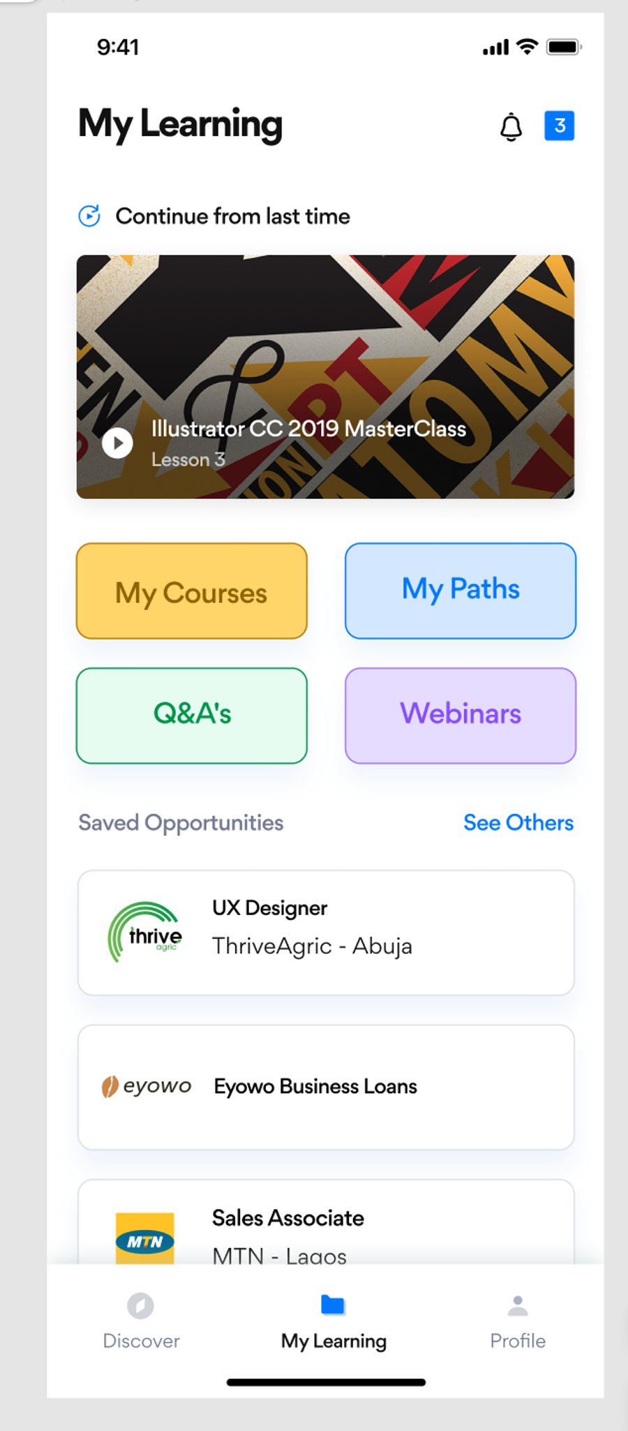 Koya, learning and career opportunities app